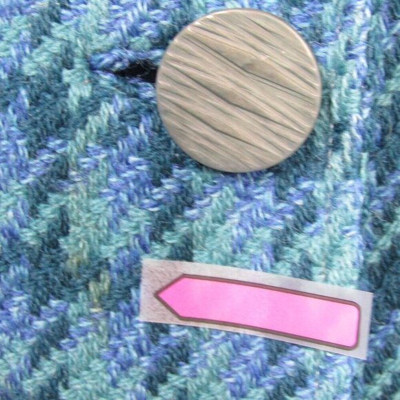 VTG 60s Houndstooth M L Plaid Wool Tweed Mod Academia Preppy Car Coat Classic - Picture 13 of 13